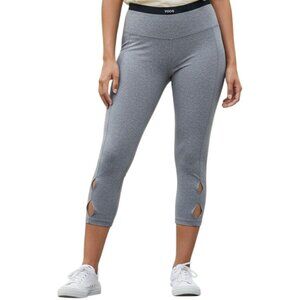 VOGO Grey Heather Cut Out Capri Leggings Women's Size XL